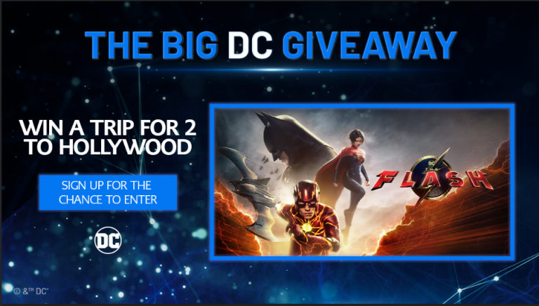 Inscrivez-vous pour avoir la chance de participer au grand concours DC et de gagner un voyage pour deux à Hollywood !