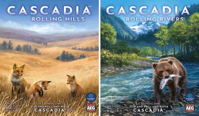 Cascadia : Rolling Hills et Cascadia : Rolling Rivers, annonce de Little Rocket Games