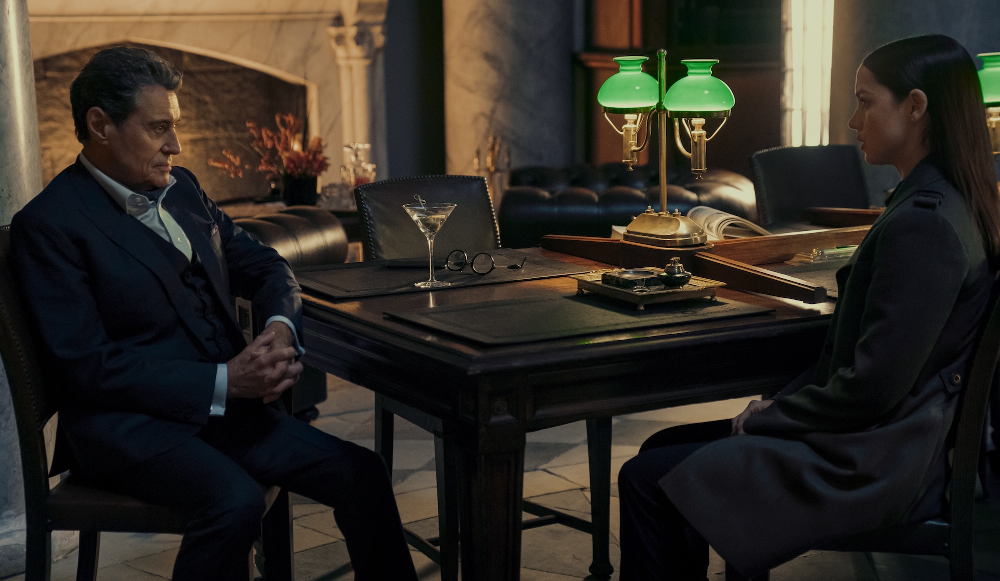 Ian McShane and Ana De Armas in Ballerina