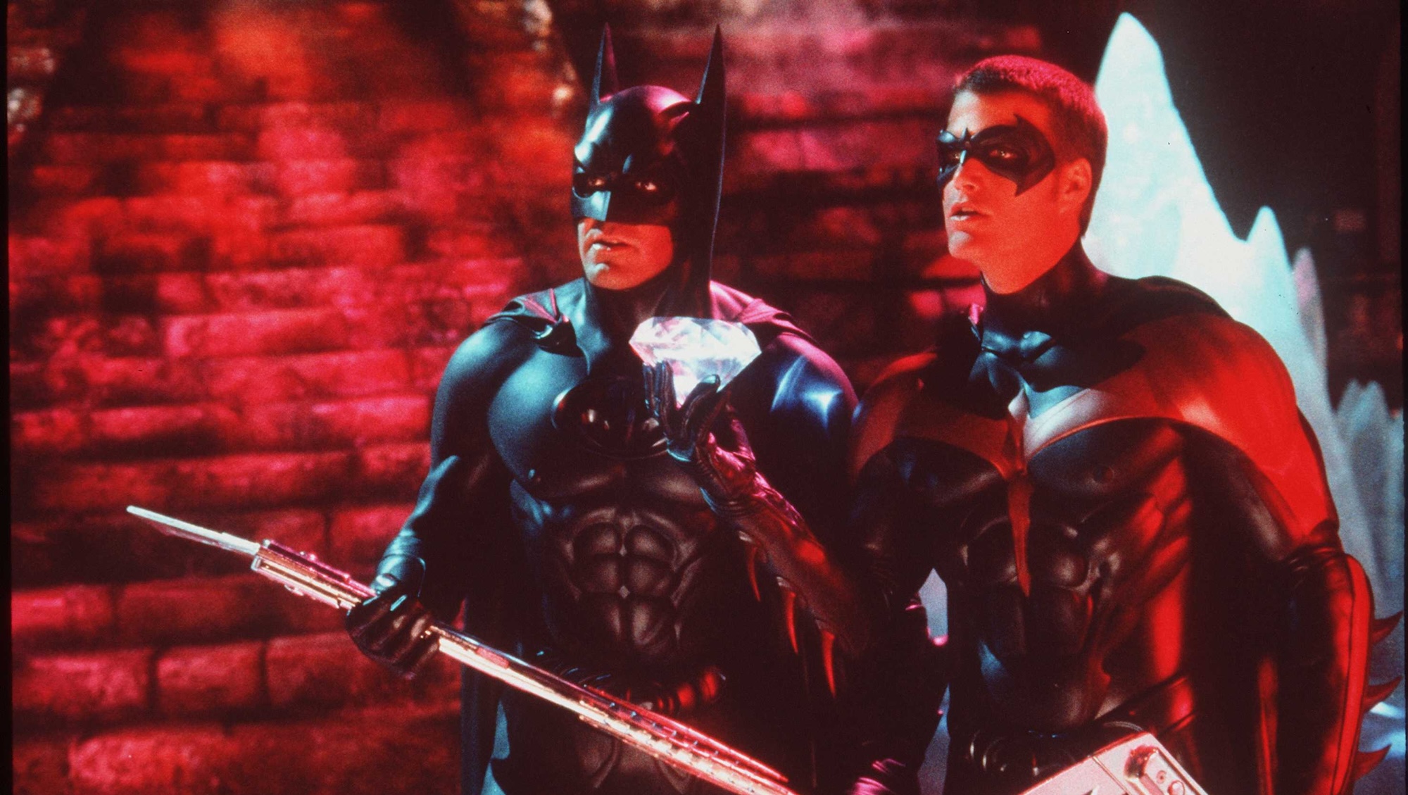 George Clooney and Chris O'Donnell in Batman and Robin