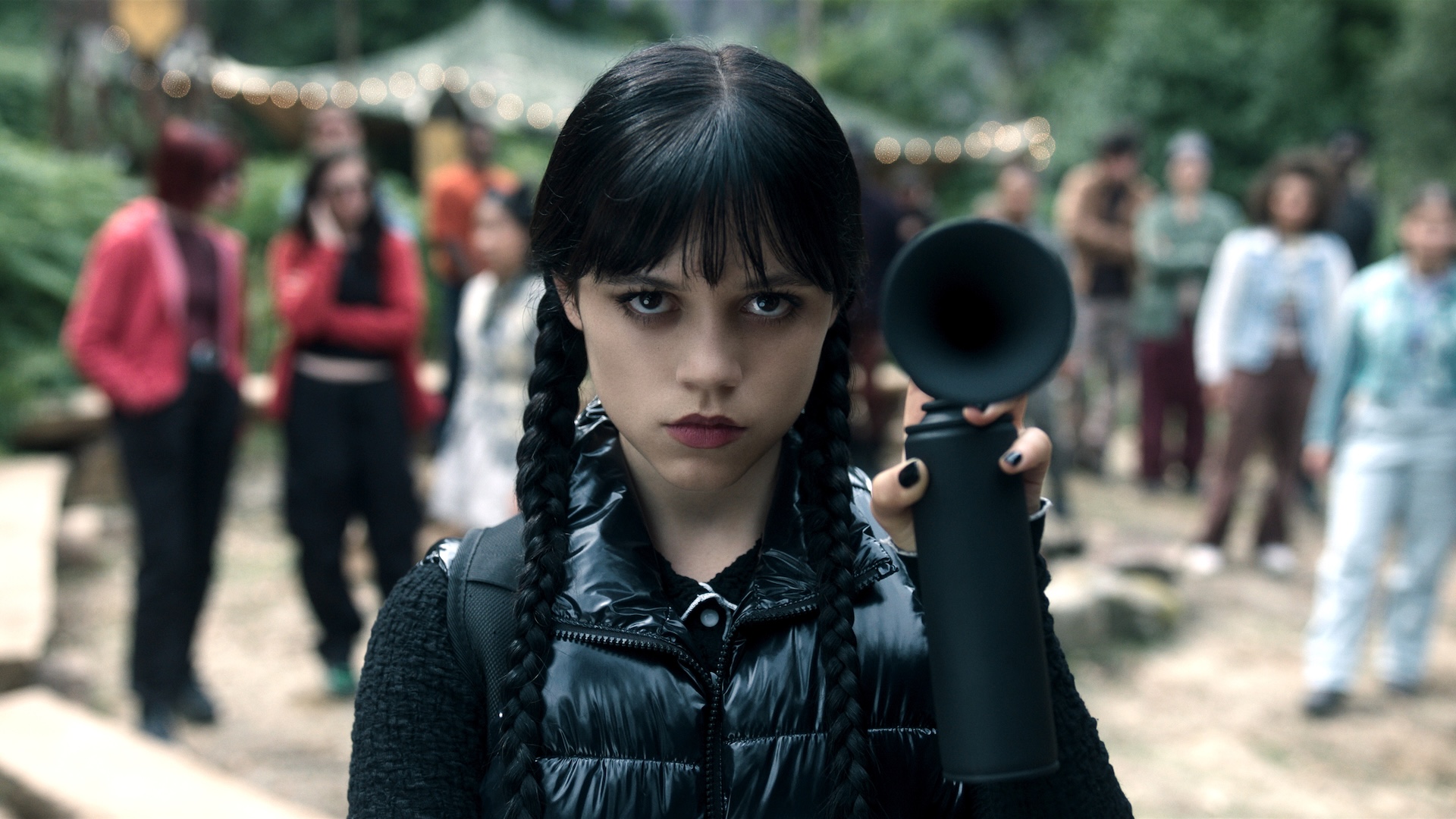 Wednesday. Jenna Ortega as Wednesday Addams in episode 203 of Wednesday. Cr. Courtesy of Netflix © 2025