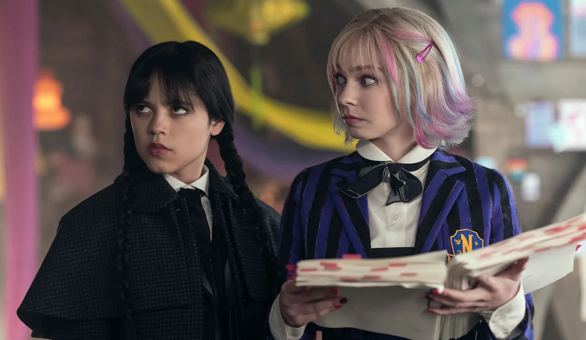 Wednesday and Enid in Season 2