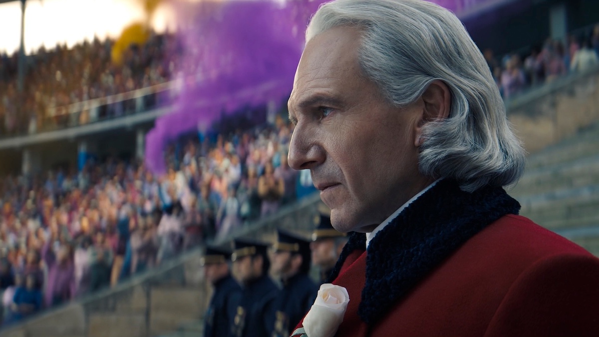Ralph Fiennes as President Snow in The Hunger Games: Sunrise on the Reaping. Photo Credit: Courtesy of Lionsgate